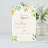 Lemon Wedding Timeline & Details Card with QR Code エンクロージャーカード (スタンド正面)