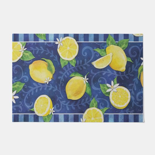 Lemon Welcome Mat, Spring Decor, Indoor Rug ドアマット (正面)