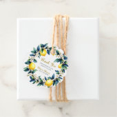 Lemon Wreath Amalfi Ciao Baby Scalloped Thank You  フェイバータグ (インサイチュ)