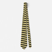 Lemon Yellow and Black Striped Neck Tie ネクタイ (正面)