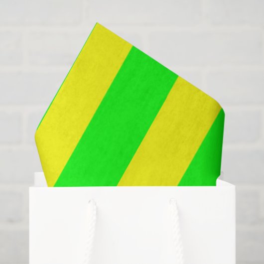 Lemon Yellow and Lime Green Stripes  薄葉紙 (ギフトバッグ)