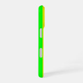 Lemon Yellow and Lime Green Stripes iPhone 16ケース (右側面)