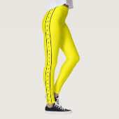 Lemon Yellow Leggings with Black Side Stripe レギンス (右)