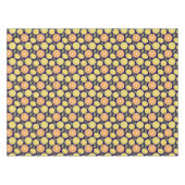Lemon yellow orange  Pattern blue テーブルクロス (正面(横))