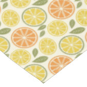 Lemon yellow orange  Pattern white  テーブルクロス (アングル)