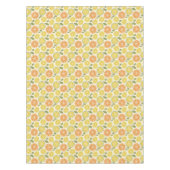 Lemon yellow orange  Pattern white  テーブルクロス (正面)