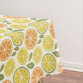 Lemon yellow orange  Pattern white  テーブルクロス (インサイチュ)
