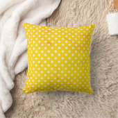 Lemon Yellow Polkadot , Lovely, Modern, Trendy クッション (ブランケット)