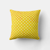 Lemon Yellow Polkadot , Lovely, Modern, Trendy クッション (裏面)