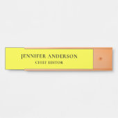 Lemon Yellow Professional Modern Plain Minimalist サインプレート (正面)