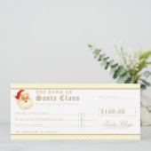 Lemon Yellow Santa Cheque Gift Voucher Card 招待状 (スタンド正面)