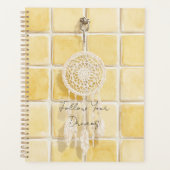 Lemon Yellow Squares Cream Dream Catcher   プランナー手帳 (正面)