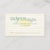 Lemon Yellow Striped Diaper Raffle Entry エンクロージャーカード (正面)