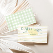 Lemon Yellow Striped Diaper Raffle Entry エンクロージャーカード