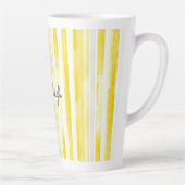 Lemon Yellow Stripes  カフェラテマグ (右)