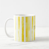 Lemon Yellow Stripes  コーヒーマグカップ (左)