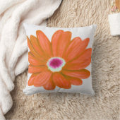 Lemon Yellow Summer Floral Throw Pillow クッション (ブランケット)