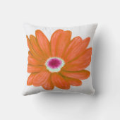 Lemon Yellow Summer Floral Throw Pillow クッション (裏面)