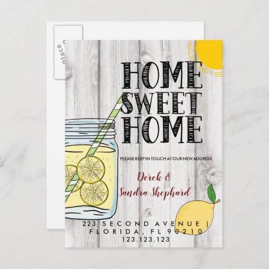 Lemonadeを移動した住所はがきの変更 案内ポストカード (正面/裏面)