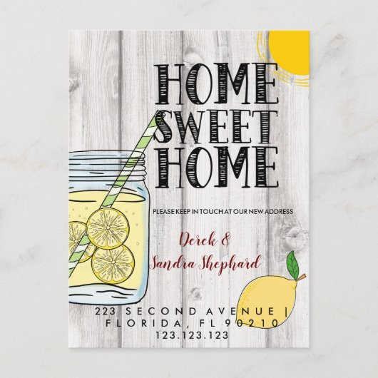 Lemonadeを移動した住所はがきの変更 案内ポストカード (正面)