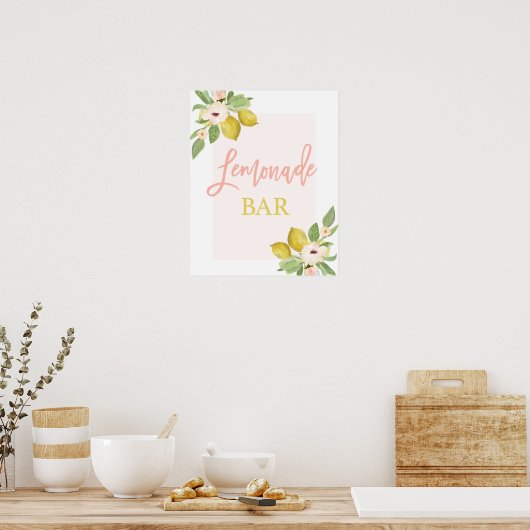 Lemonade Bar sign ポスター (キッチン)