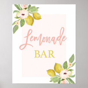 Lemonade Bar sign ポスター