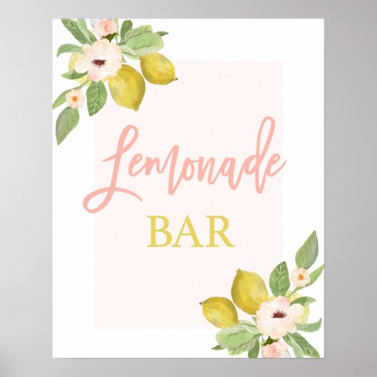Lemonade Bar sign ポスター (正面)