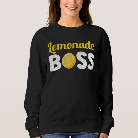 Lemonade Boss Stand Lemon Juice Summer Entrepreneu スウェットシャツ (正面)