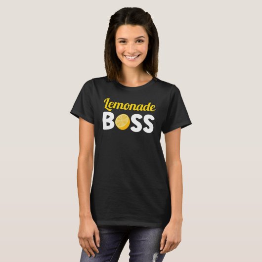 Lemonade Boss Stand Lemon Juice Summer Entrepreneu Tシャツ (正面フル)