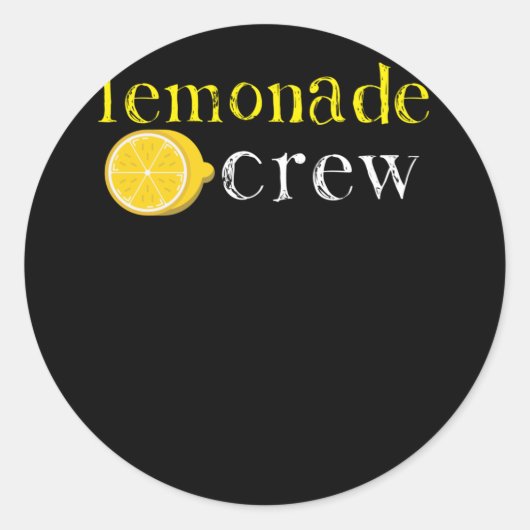 Lemonade Crew Cute Lemonade Stand Workers ラウンドシール (正面)