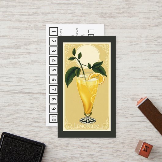 LEMONADE customer loyalty punch card ロイヤリティカード (正面/裏面インサイチュ)