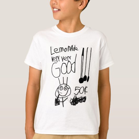 LEmoNadE FOr SalE – 子供の手描きサイン Tシャツ (正面)