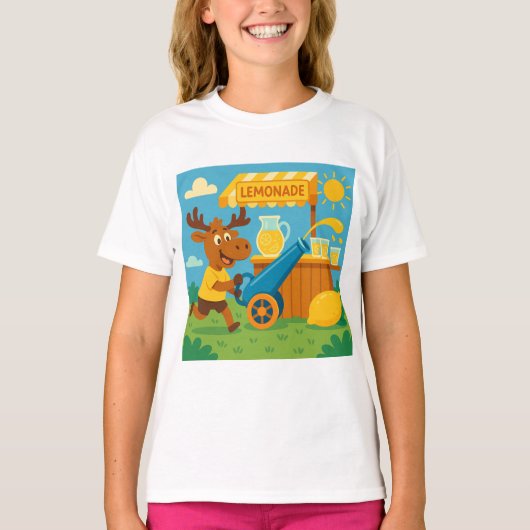 Lemonade Launcher – Silly Summer T-Shirt for kids Tシャツ (正面)