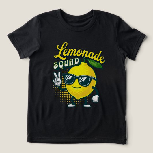 Lemonade Squad Fun Lemon Fruit Graphic トライブレンドＴシャツ (デザイン正面)