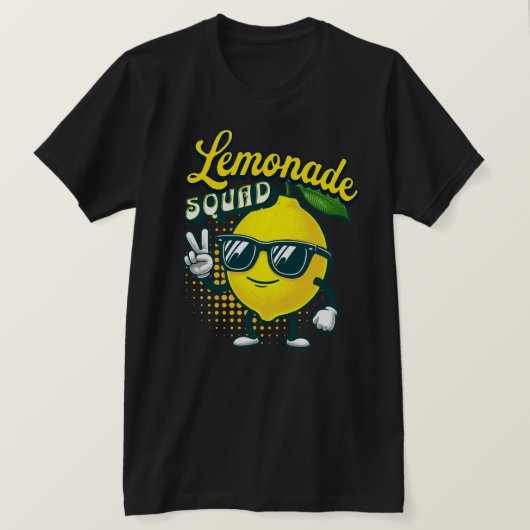 Lemonade Squad Fun Lemon Fruit Graphic Tee  Tシャツ (デザイン正面)