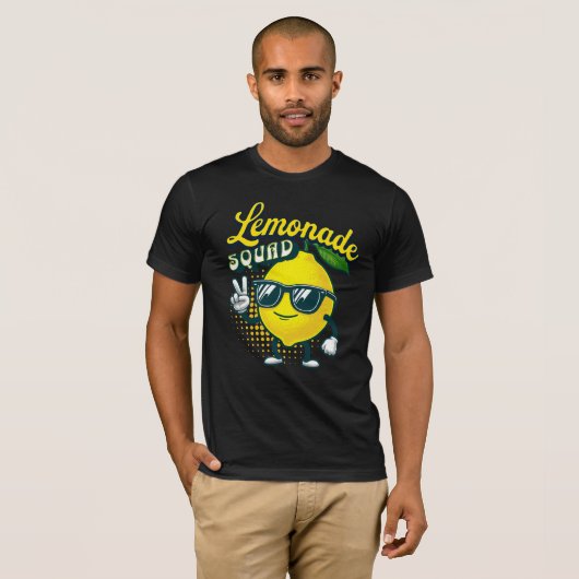 Lemonade Squad Fun Lemon Fruit Graphic Tee  Tシャツ (正面フル)