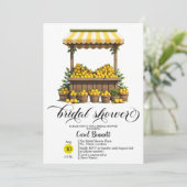 Lemonade Stand Mediterranean Summer Bridal Shower 招待状 (スタンド正面)