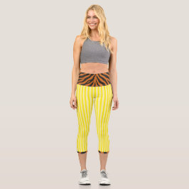 "LEMONADE TIGRESS" - HIGH-WAISTED CAPRI PANTS カプリレギンス