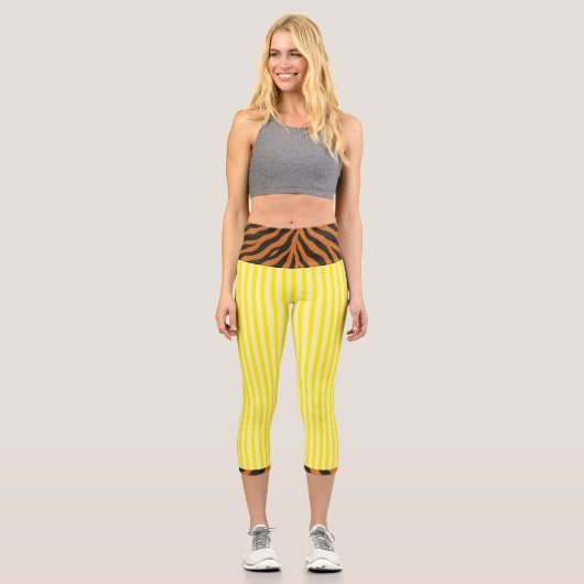 "LEMONADE TIGRESS" - HIGH-WAISTED CAPRI PANTS カプリレギンス (正面)