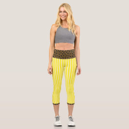 "LEMONADE WILDCAT" - HIGH-WAISTED CAPRI PANTS カプリレギンス