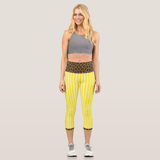 "LEMONADE WILDCAT" - HIGH-WAISTED CAPRI PANTS カプリレギンス (正面)