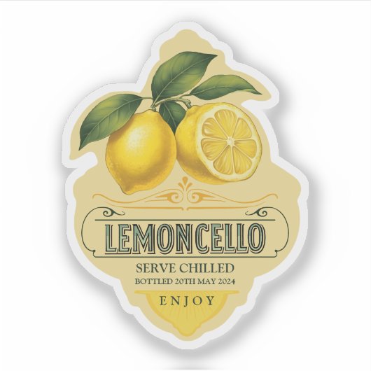 Lemoncello Vinyl Sticker シール (正面)