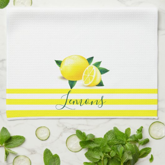 Lemons キッチンタオル (折り畳み)