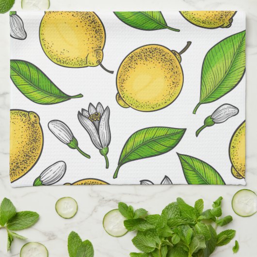 Lemons キッチンタオル (折り畳み)