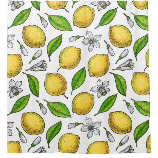 Lemons シャワーカーテン (正面)