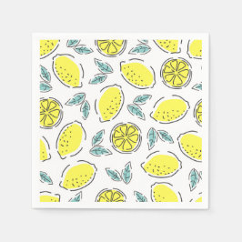 Lemons スタンダードカクテルナプキン