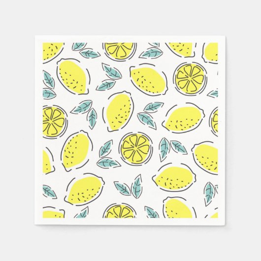 Lemons スタンダードカクテルナプキン (正面)