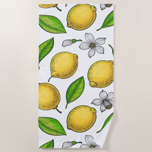 Lemons ビーチタオル (正面)