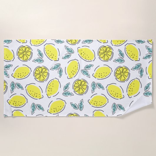 Lemons ビーチタオル (正面)