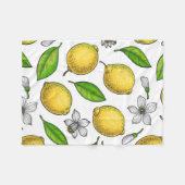 Lemons フリースブランケット (正面(横))